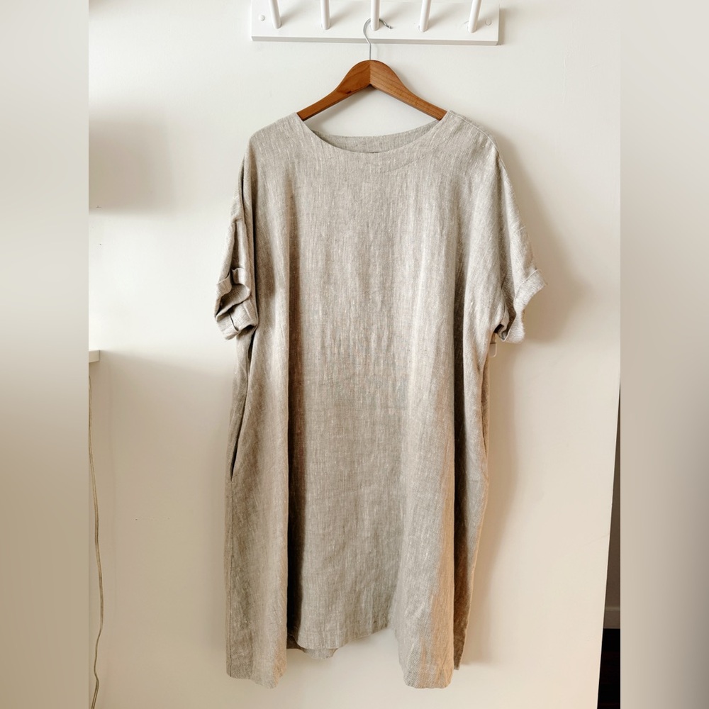 notPERFECTLINEN Beige Midi Dress